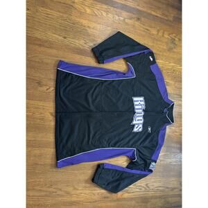 Sacramento Kings Reebok NBA Jacket 2XL Tall Black Full Zip Warm Up